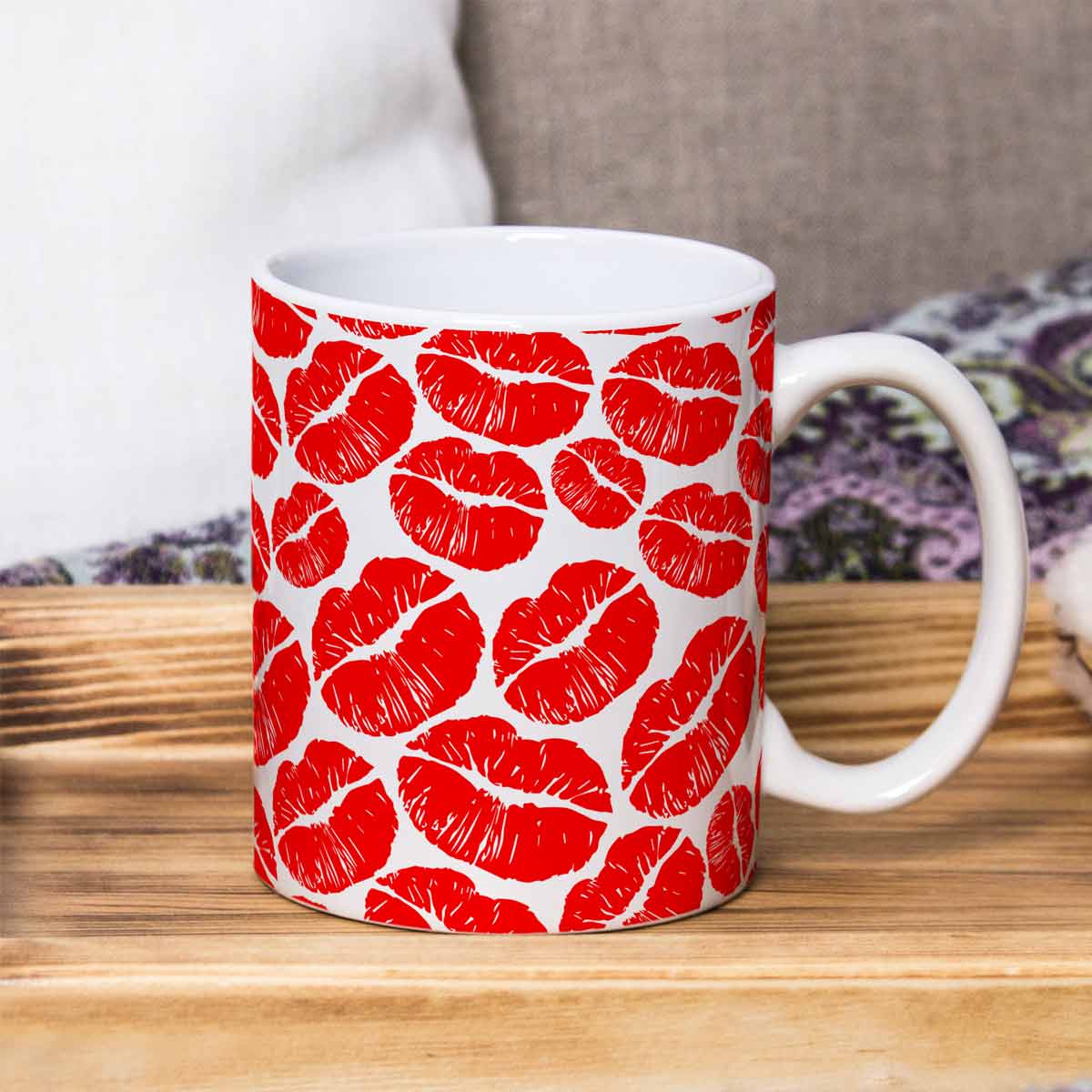 Kisses Ceramic Couple Coffee Mug Gift for Valentine's Day-4