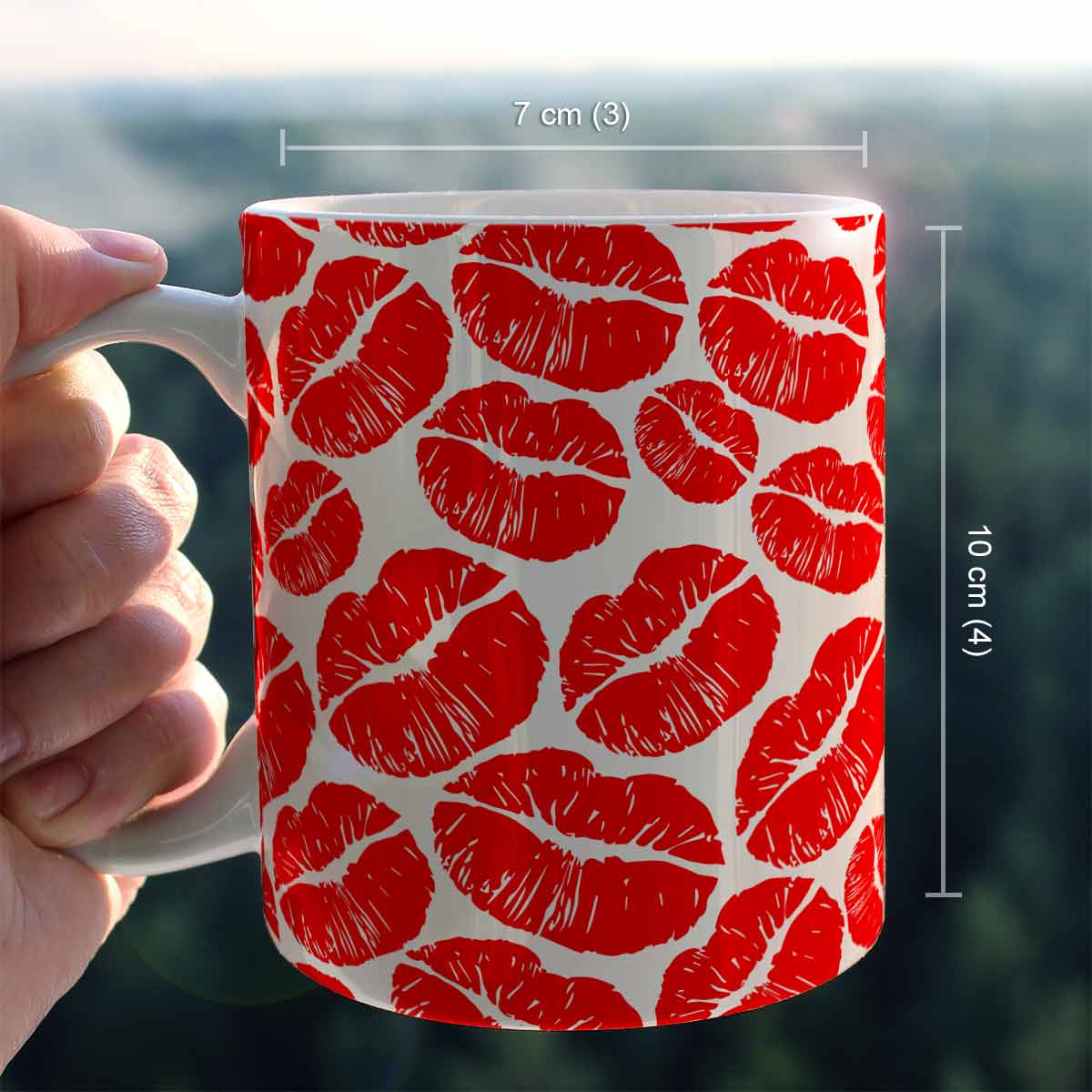 Kisses Ceramic Couple Coffee Mug Gift for Valentine's Day-5