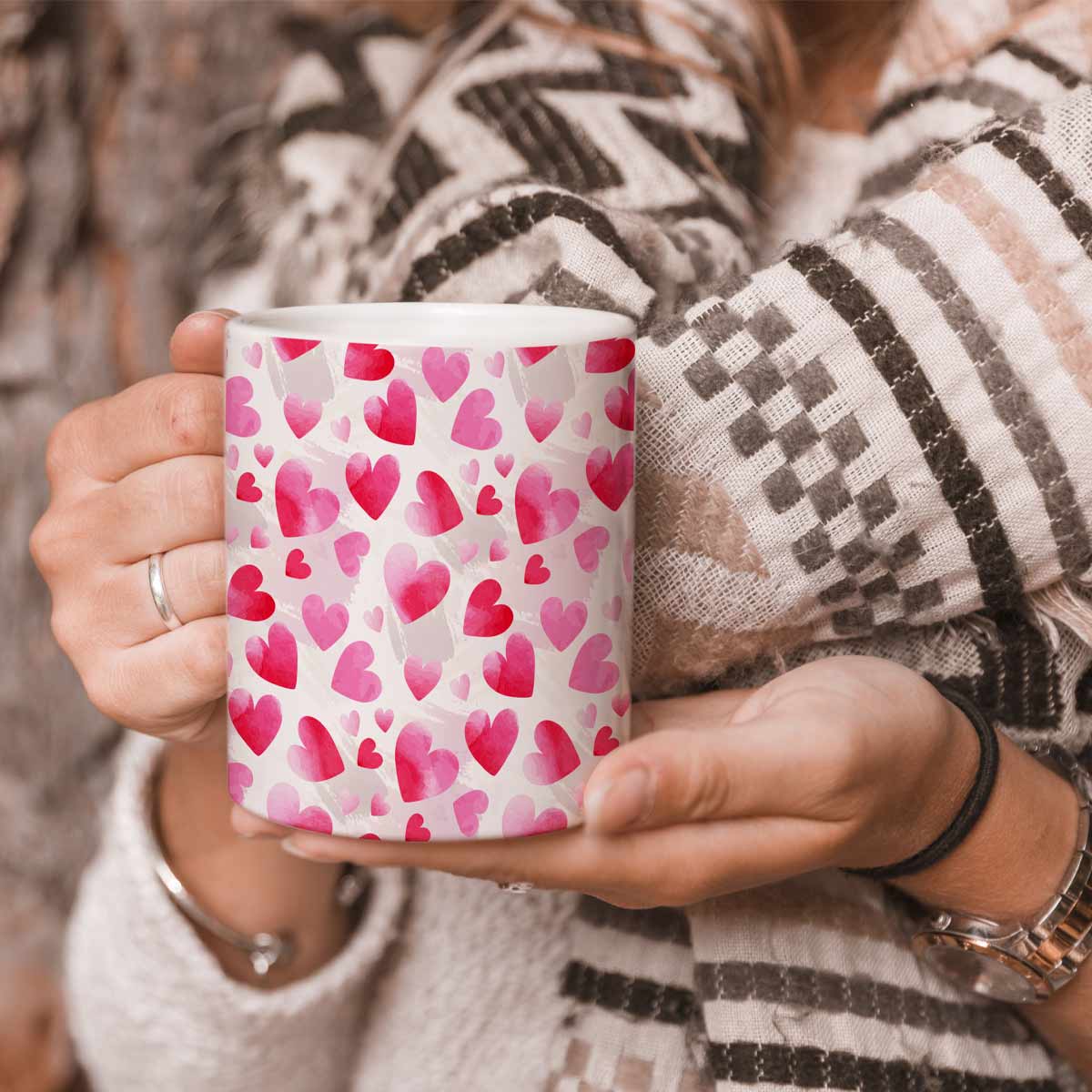 Pastel Heart Ceramic Mug-1
