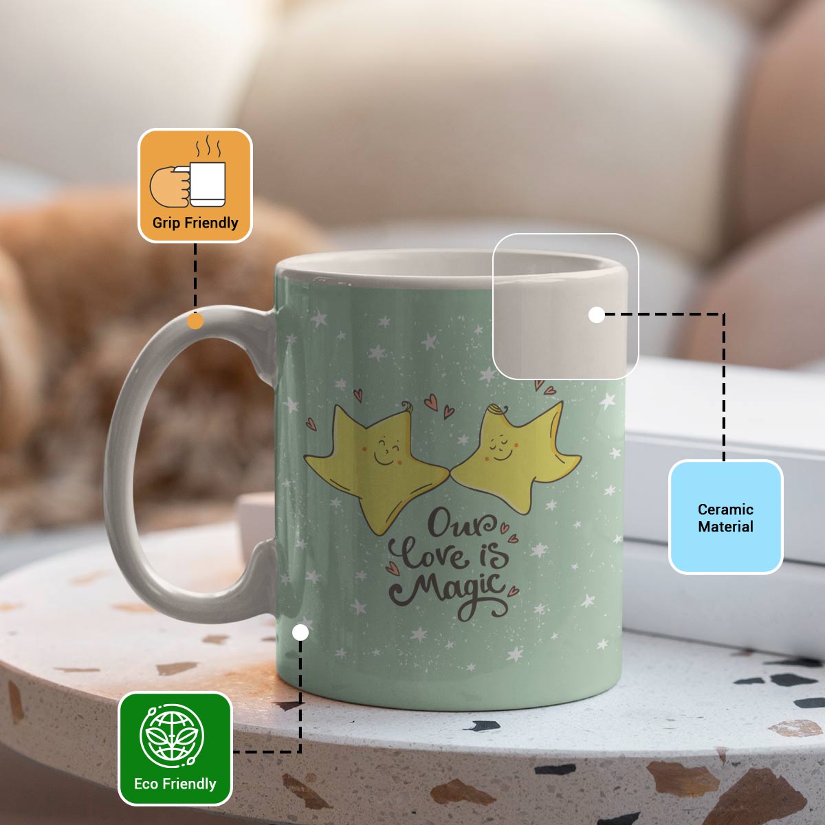 Love Is Magic Ceramic Mug-3