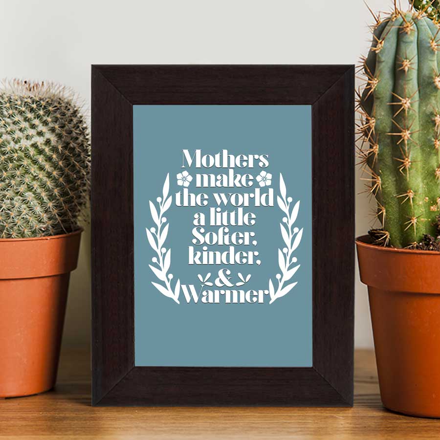 Mothers Soft Love Poster Frame Gift For Mother's Day 6