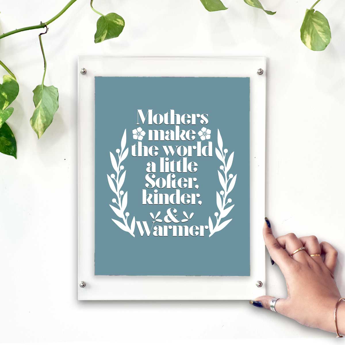 Mothers Soft Love Poster Frame