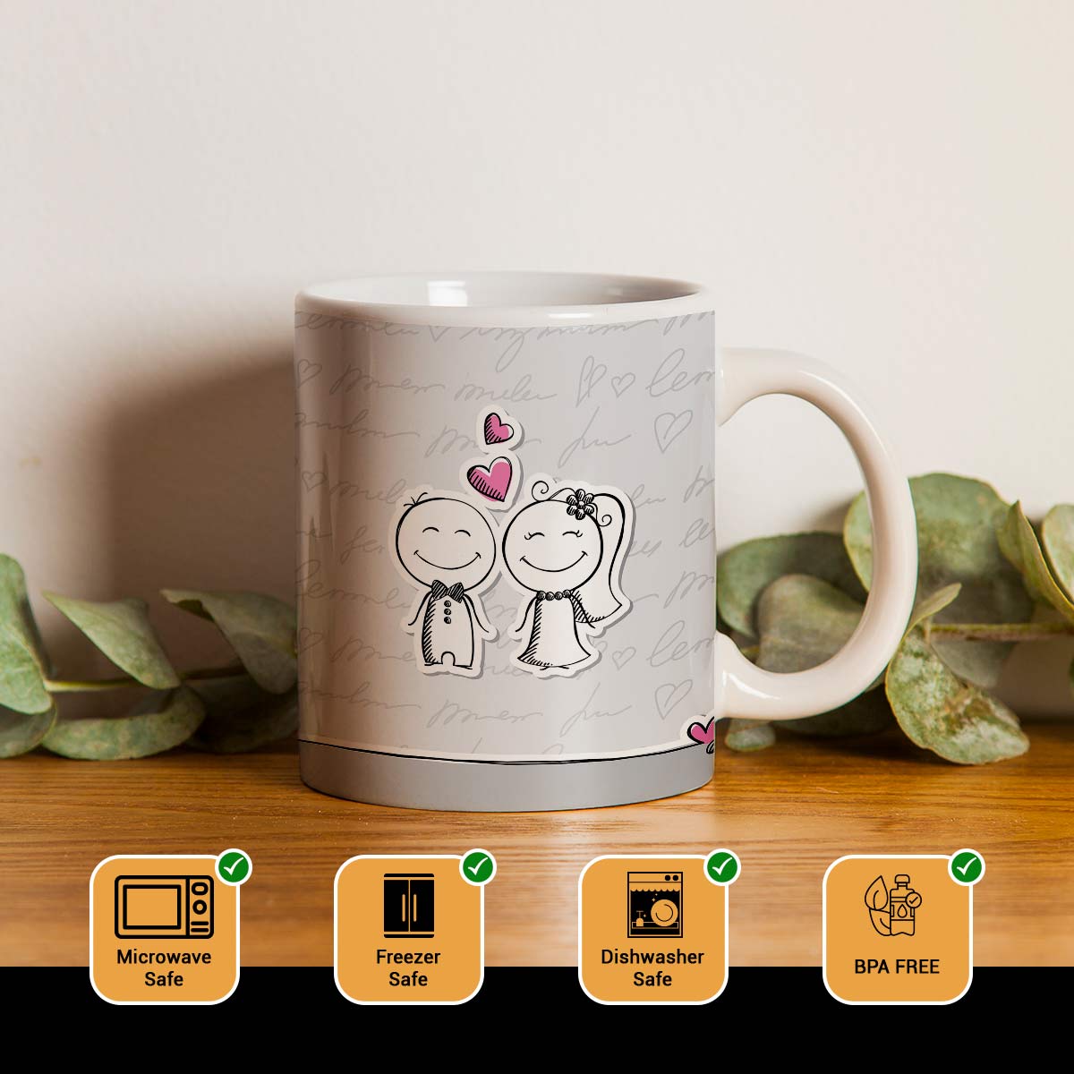 Me & You Ceramic Couple Coffee Mug Gift for Valentine's Day-2