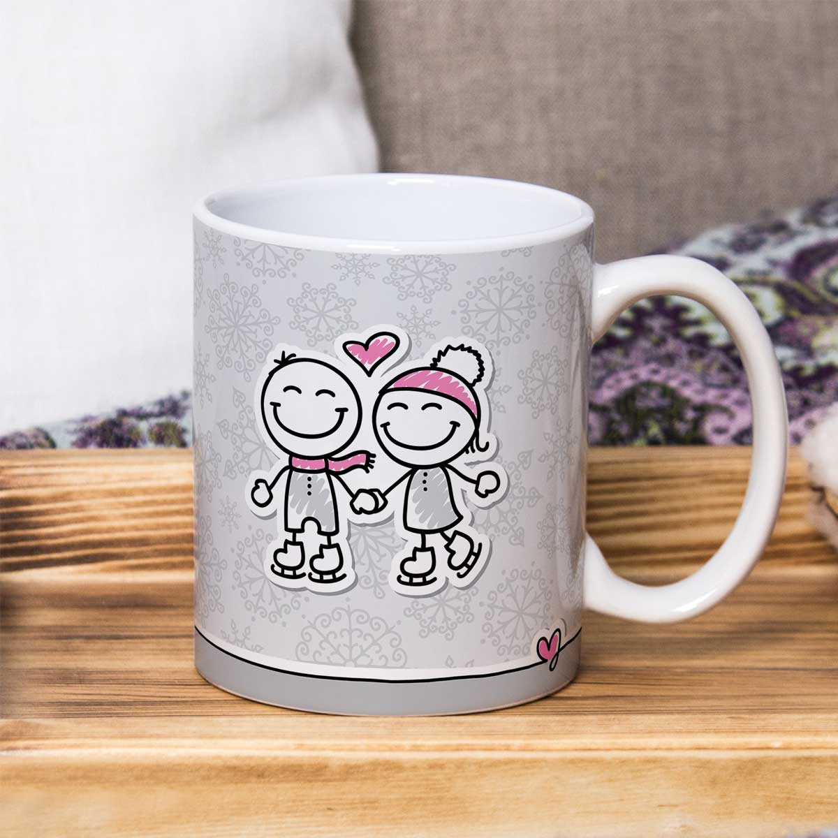 Cosy Ceramic Couple Coffee Mug Gift for Valentine's Day-4