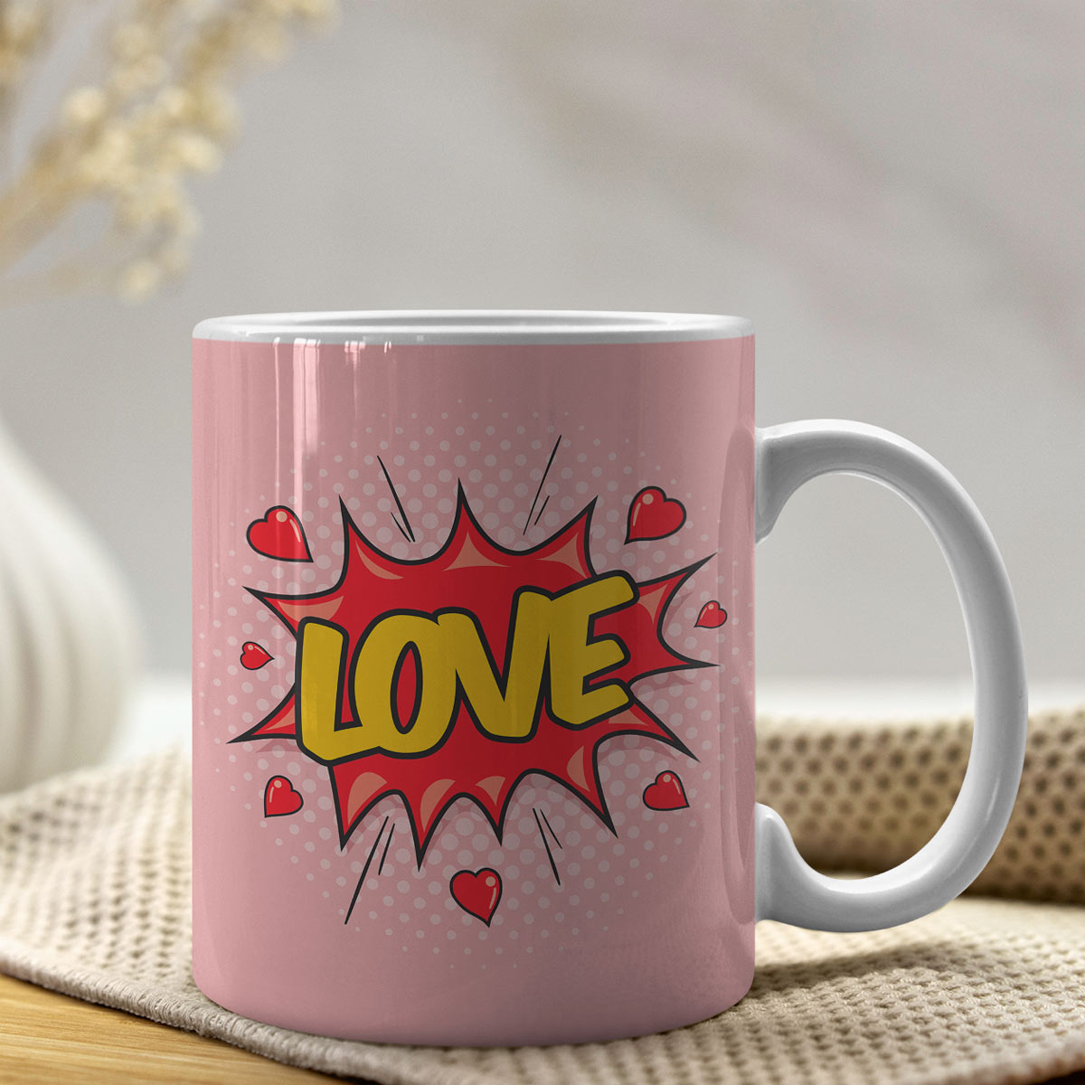 Love Bomb Ceramic Couple Coffee Mug Gift for Valentine's Day-7