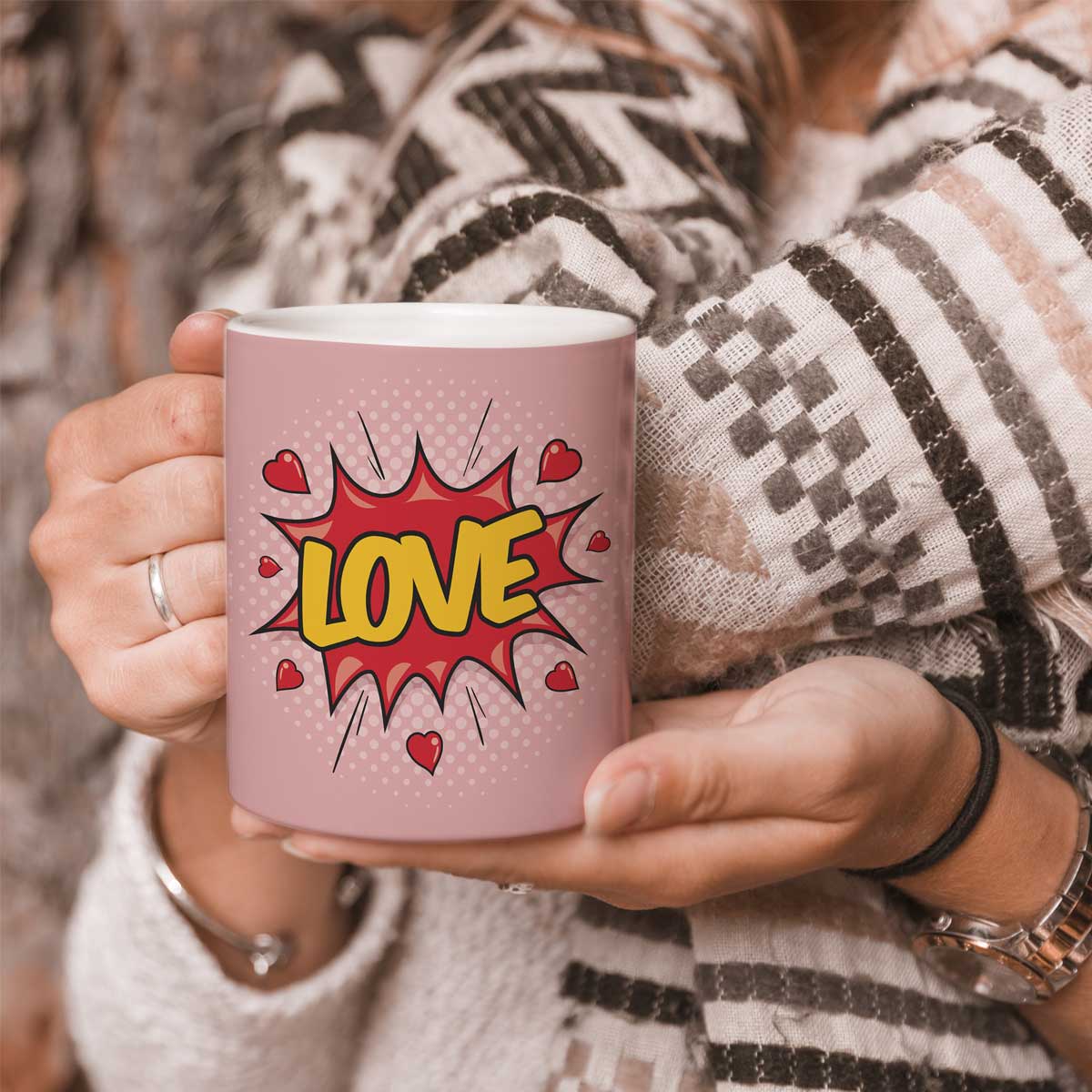 Love Bomb Ceramic Couple Coffee Mug Gift for Valentine's Day-1