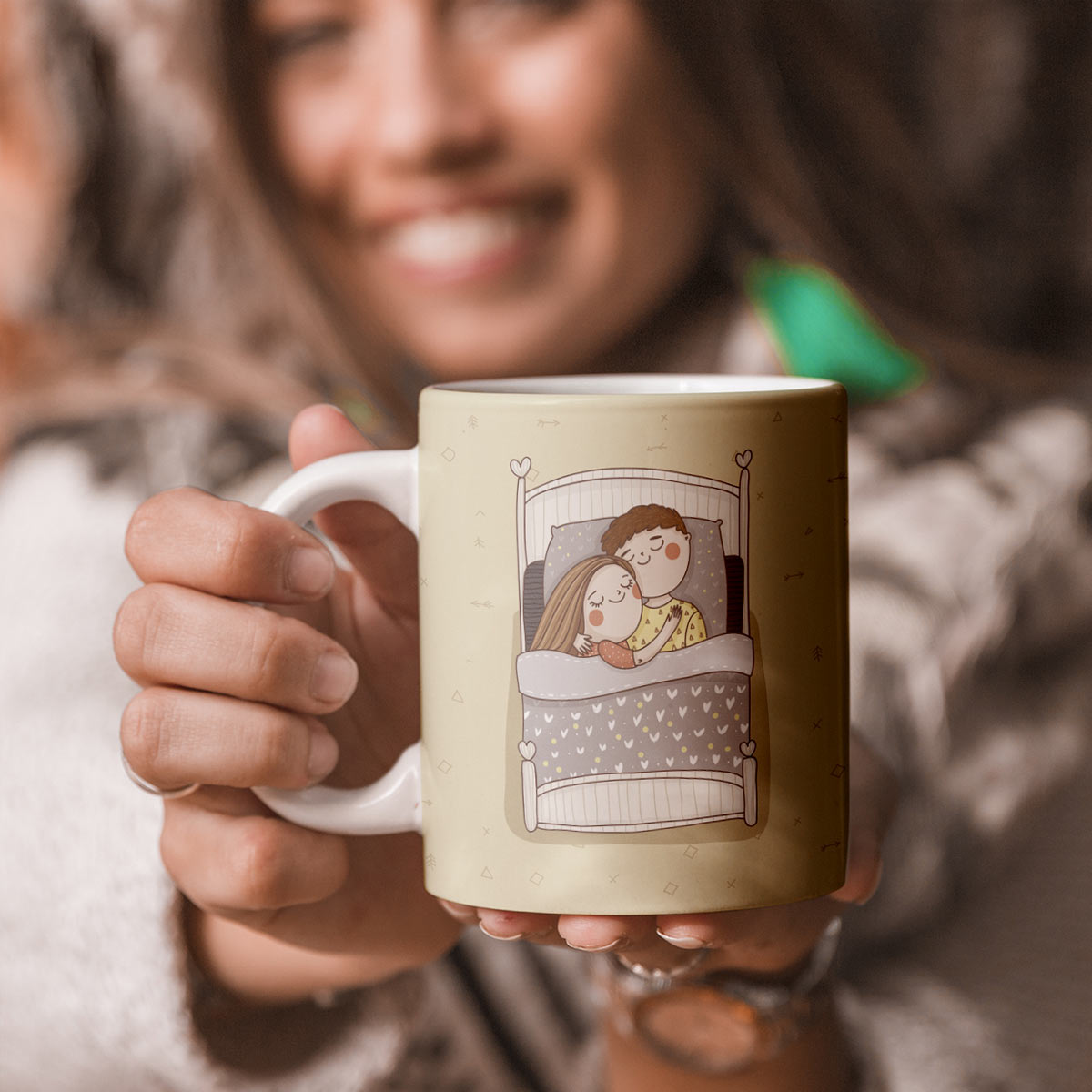 Sweet Dream Ceramic Couple Coffee Mug Gift for Valentine's Day-1