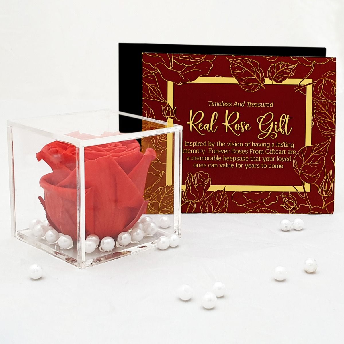 Real Preserved Forever Rose Red Online | Long Lasting Flower - Giftcart-5