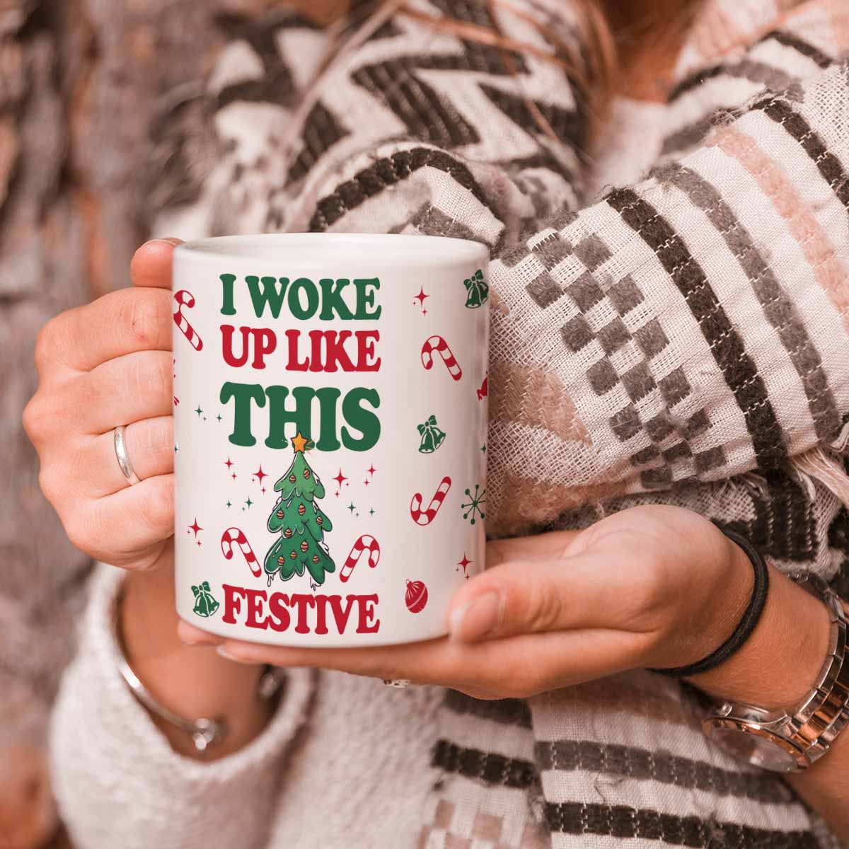 Christmas Woke Up Festive Ceramic Mug