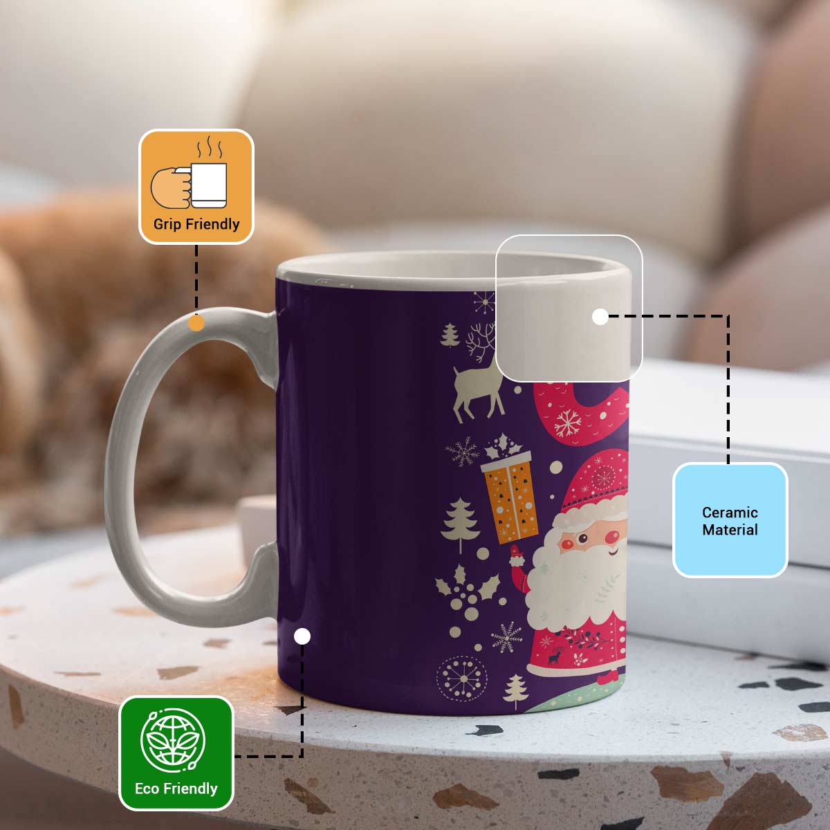 Christmas Time Ceramic Mug-2