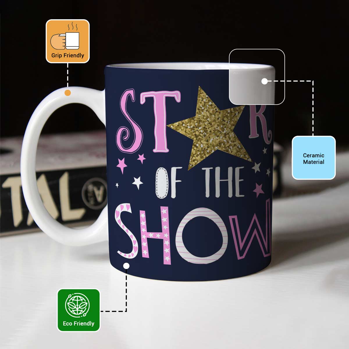 Star Of The Show Ceramic Mug - Gift for Employees-3