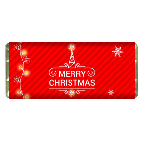 Personalised Chocolate Bar Red Christmas