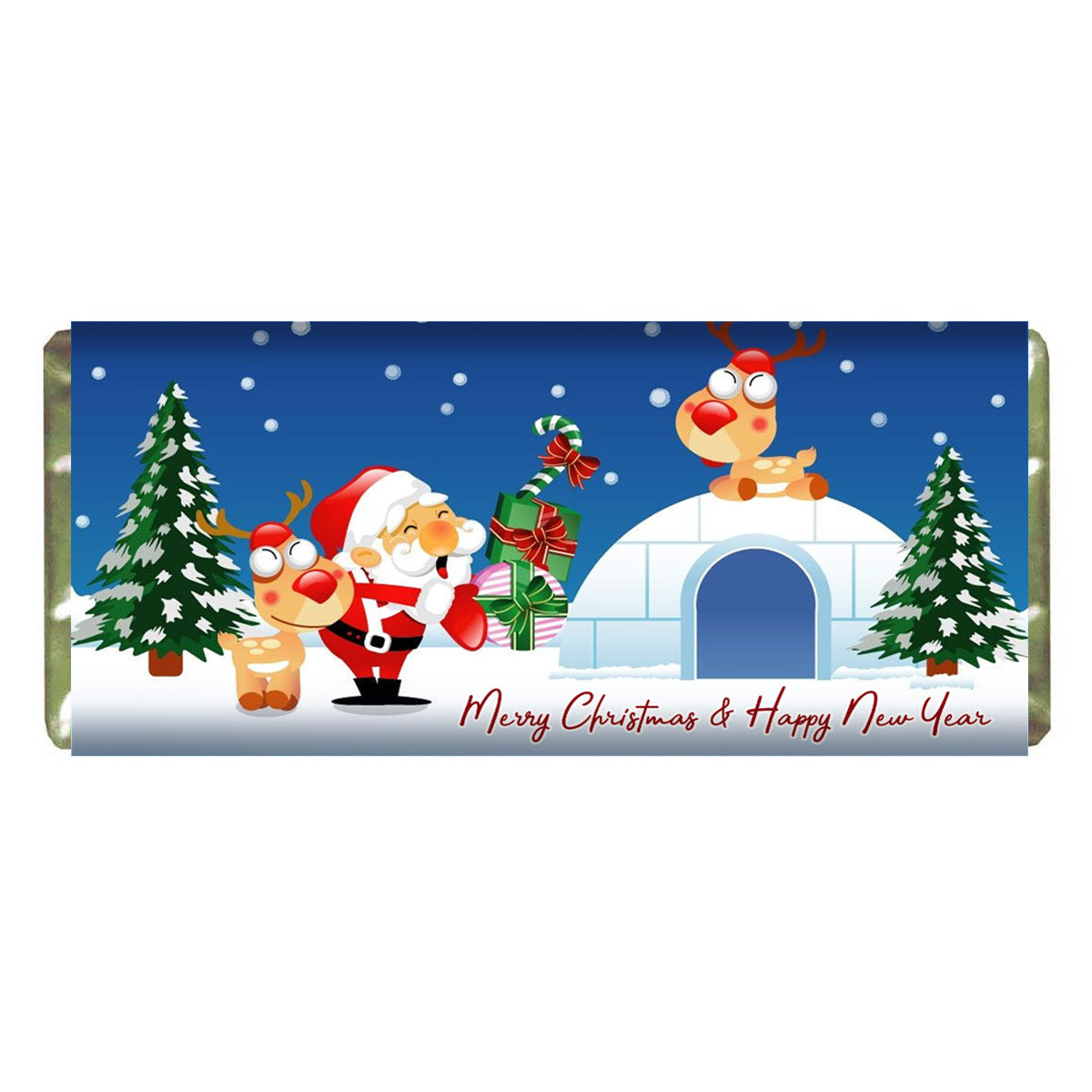 Personalised Chocolate Bar Santa & Friends