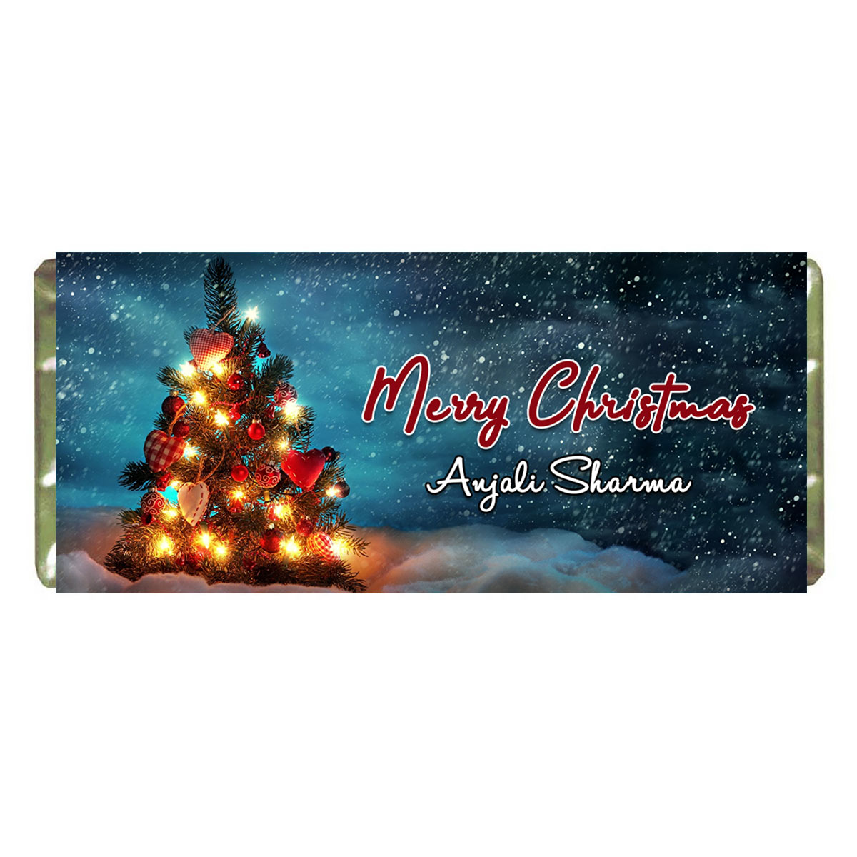 Personalised Chocolate Bar Xmas Tree