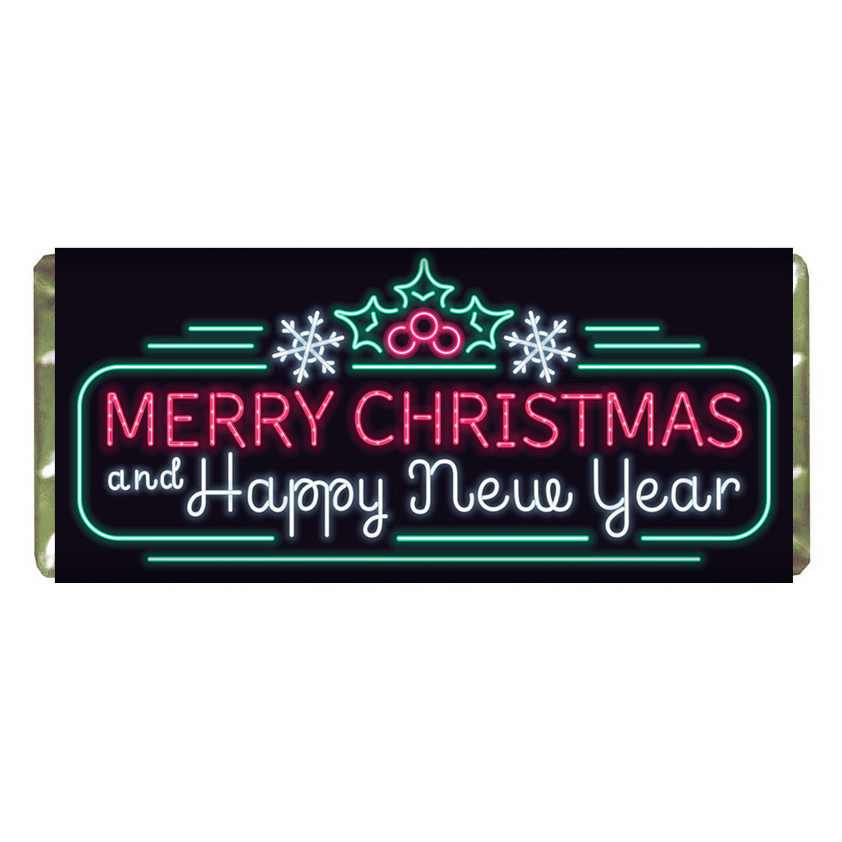 Personalised Chocolate Bar Xmas & New Year Wishes
