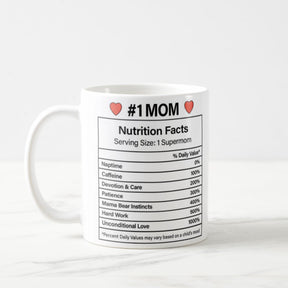 No 1 Mom Nutrition Facts Coffee Mug-1