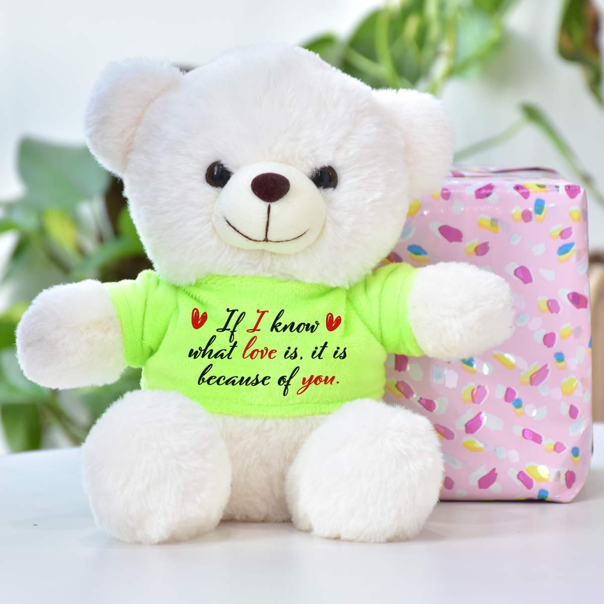 If I Know What Love Is Because of You Teddy Bear Gift for Valentine's Day-1