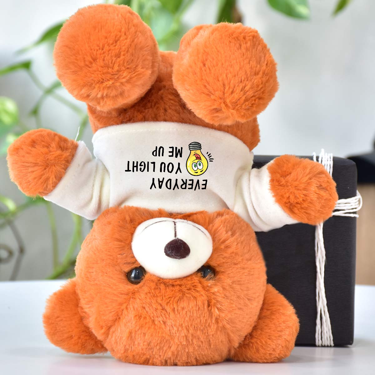 Everyday You Light Me Up Teddy Bear Gift for Couple-3