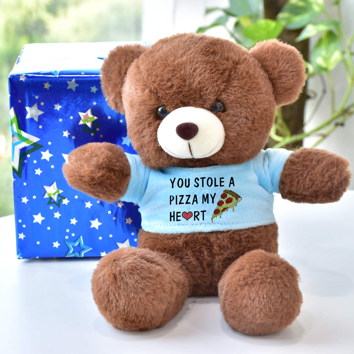 Stole A Pizza My Heart Teddy Bear Gift for Couple-1
