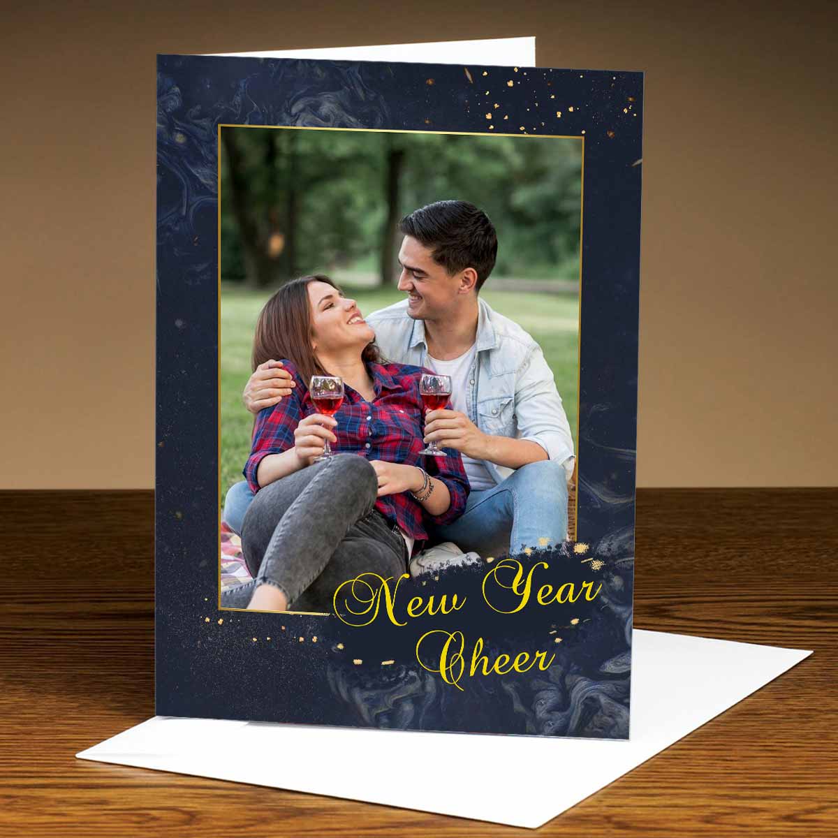 Personalised New Year Cheers Greeting Card-1