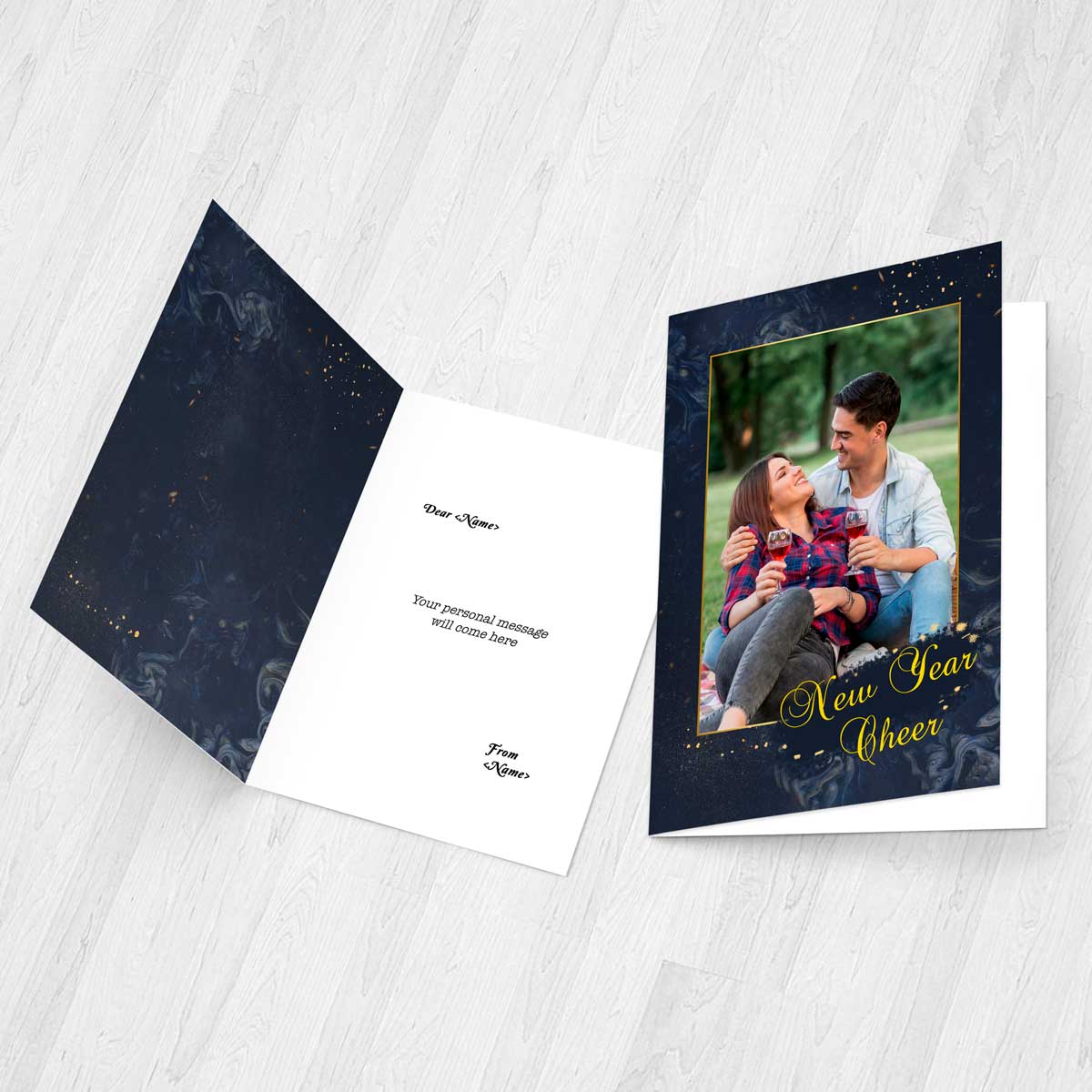 Personalised New Year Cheers Greeting Card-2