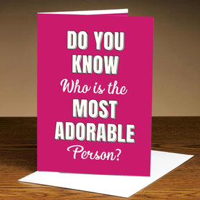 Most Adorable Person Mirror Card