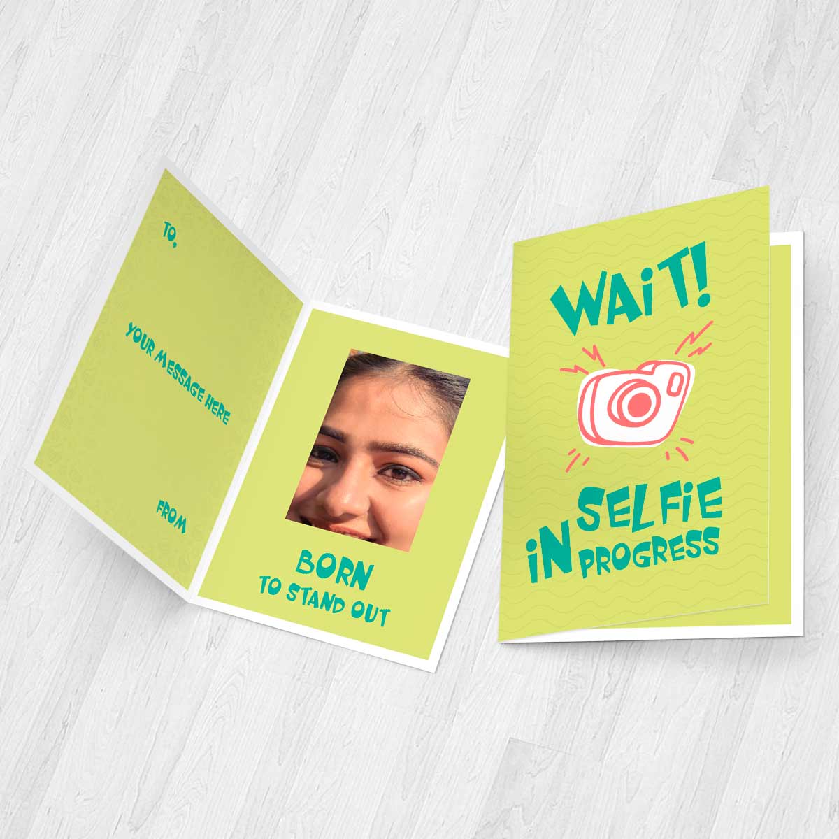 Selfie in Progress Mirror Card-4