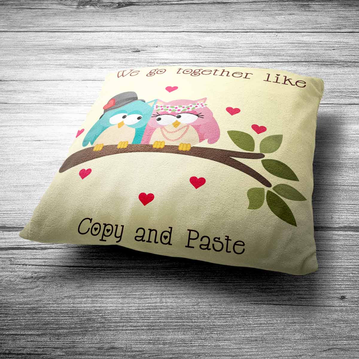 Go Together Like Copy and Paste Cushion Gift for Valentine's Day 2