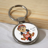 Ride On Round Metal Keychain-1