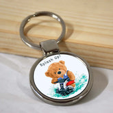 Splash Up Round Metal Keychain-1
