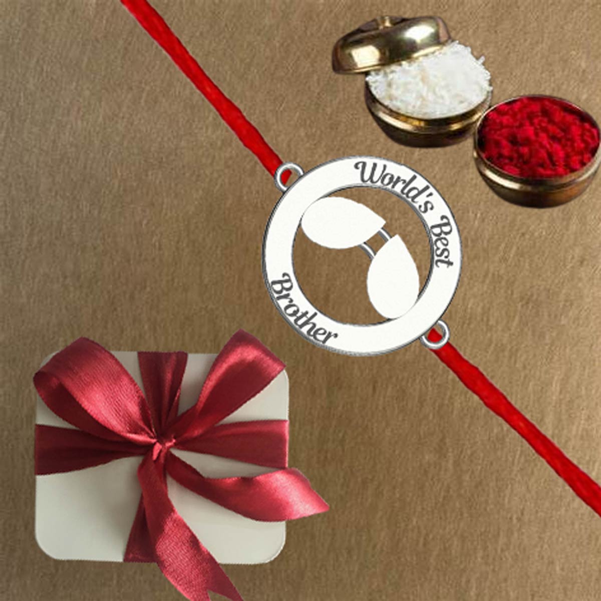 Best Brother Engraved Silver Rakhi