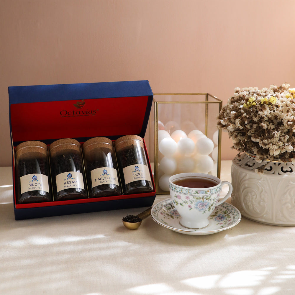 Tea Time Treasure-Pure Teas (4 Assorted Loose Leaf Black & Green Teas)-1
