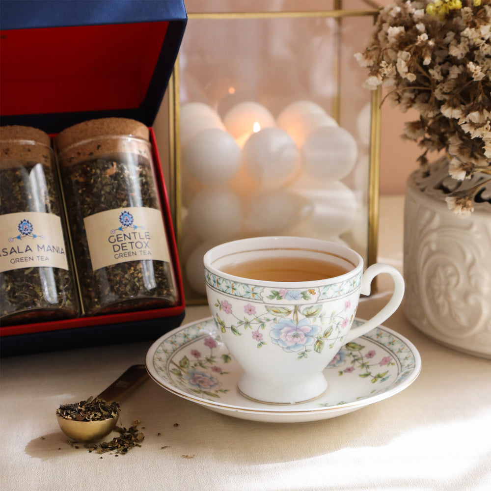 Tea Time Treasure-Spiced Up Infusions (4 Assorted Loose Leaf Black & Green Teas)-1