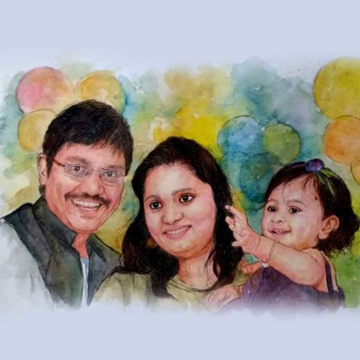 Baby Watercolor Painting From Photo-2