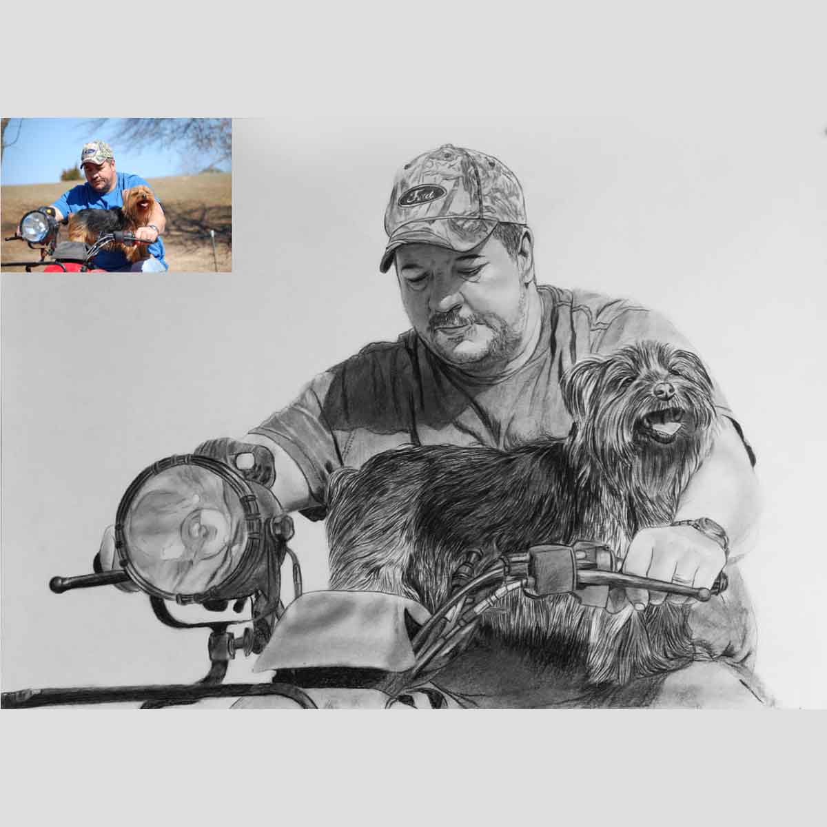 Pet Charcoal Drawing From Photo-3