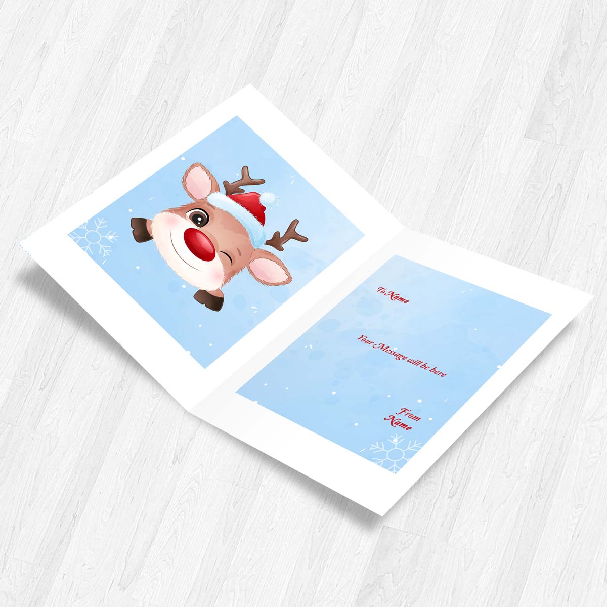 Ho Ho Santa Christmas Card-2