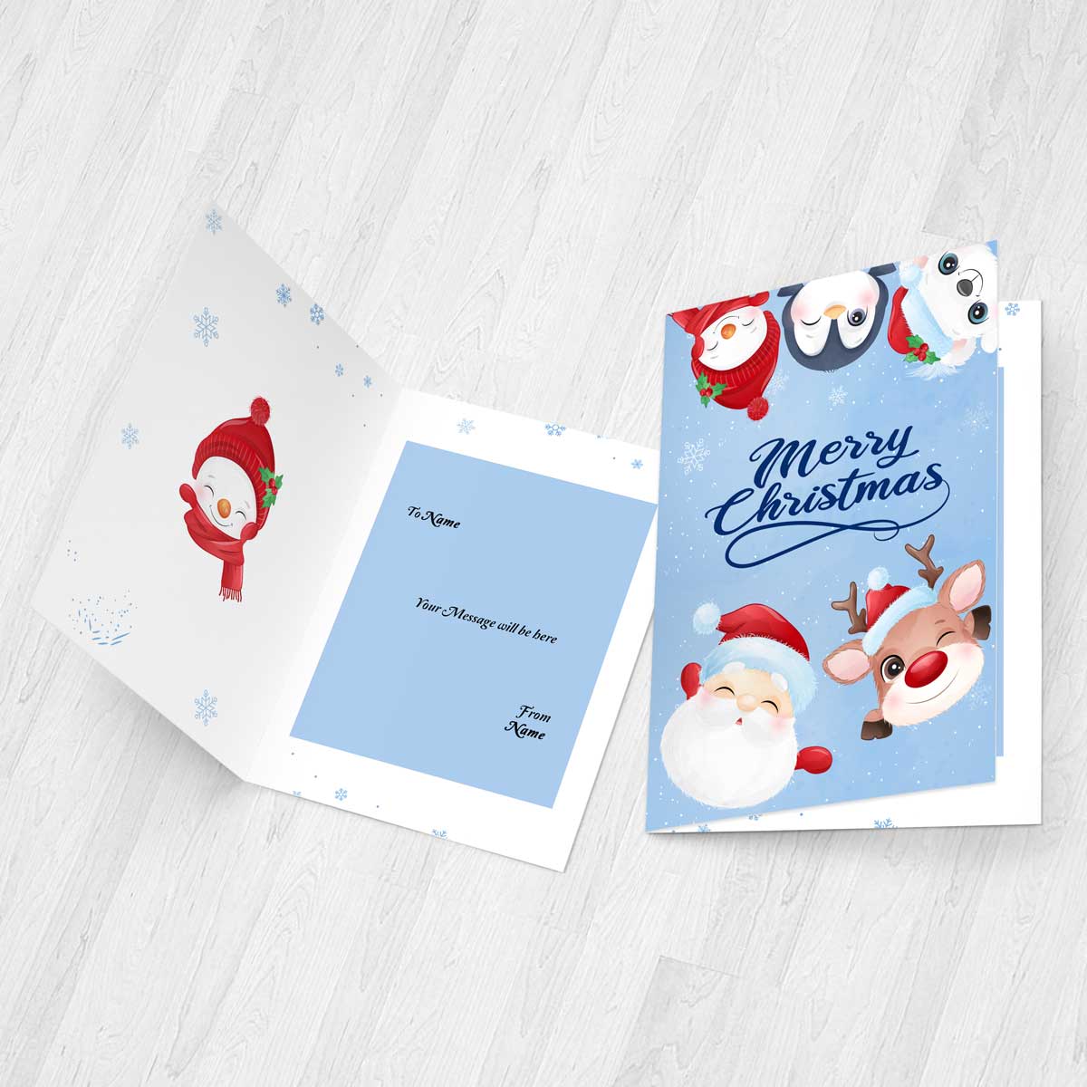 Christmas Greetings from Santa & Friends Card-3