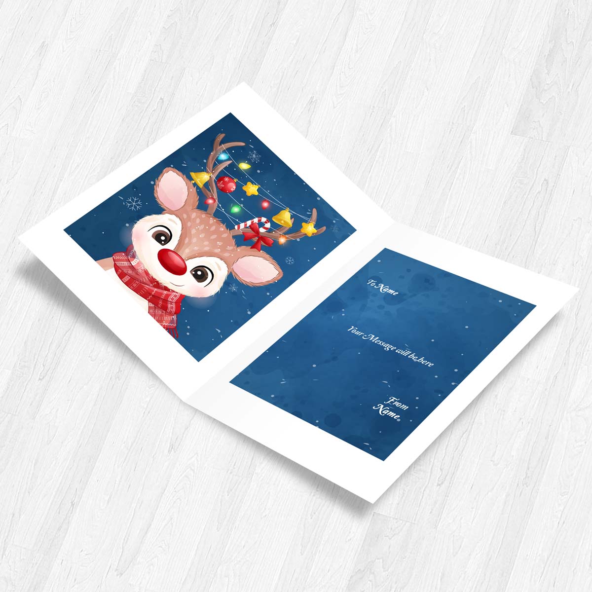 Santa Send his Love Ho Ho Christmas Card-2
