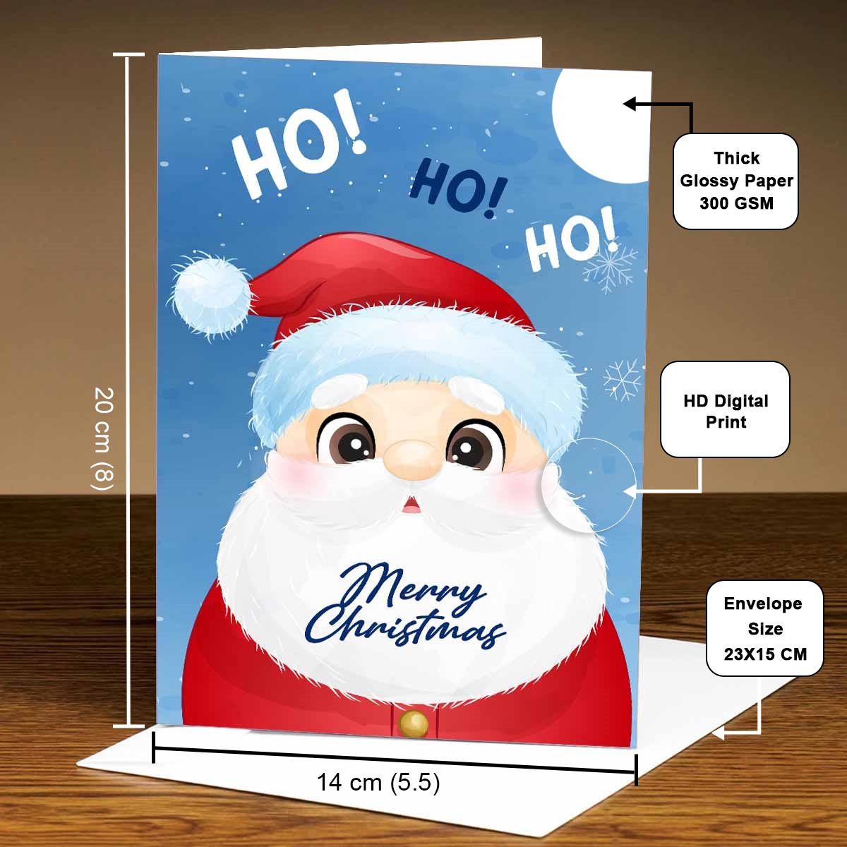 Santa Send his Love Ho Ho Christmas Card-4
