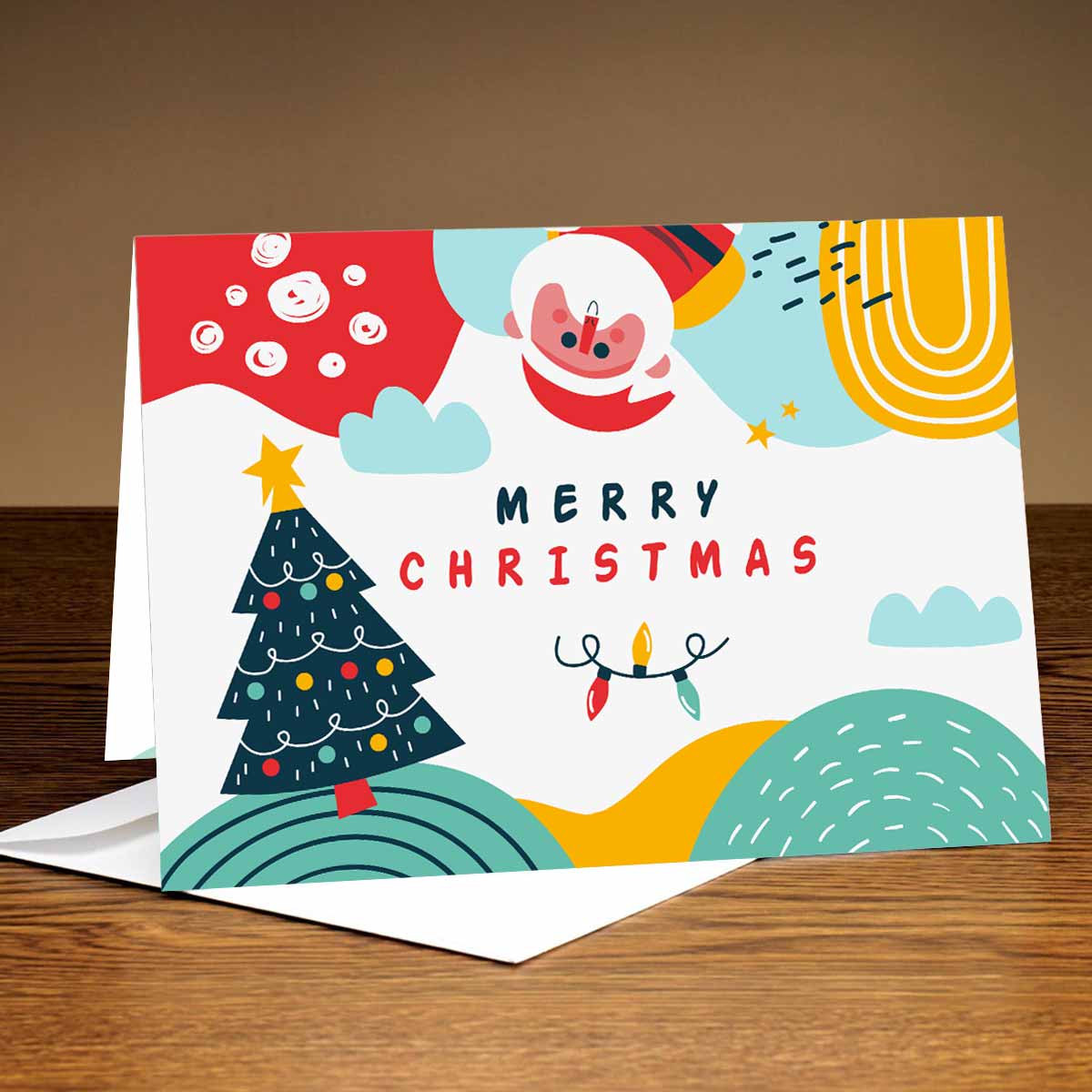 Topsy Turvy Santa Christmas Card-1