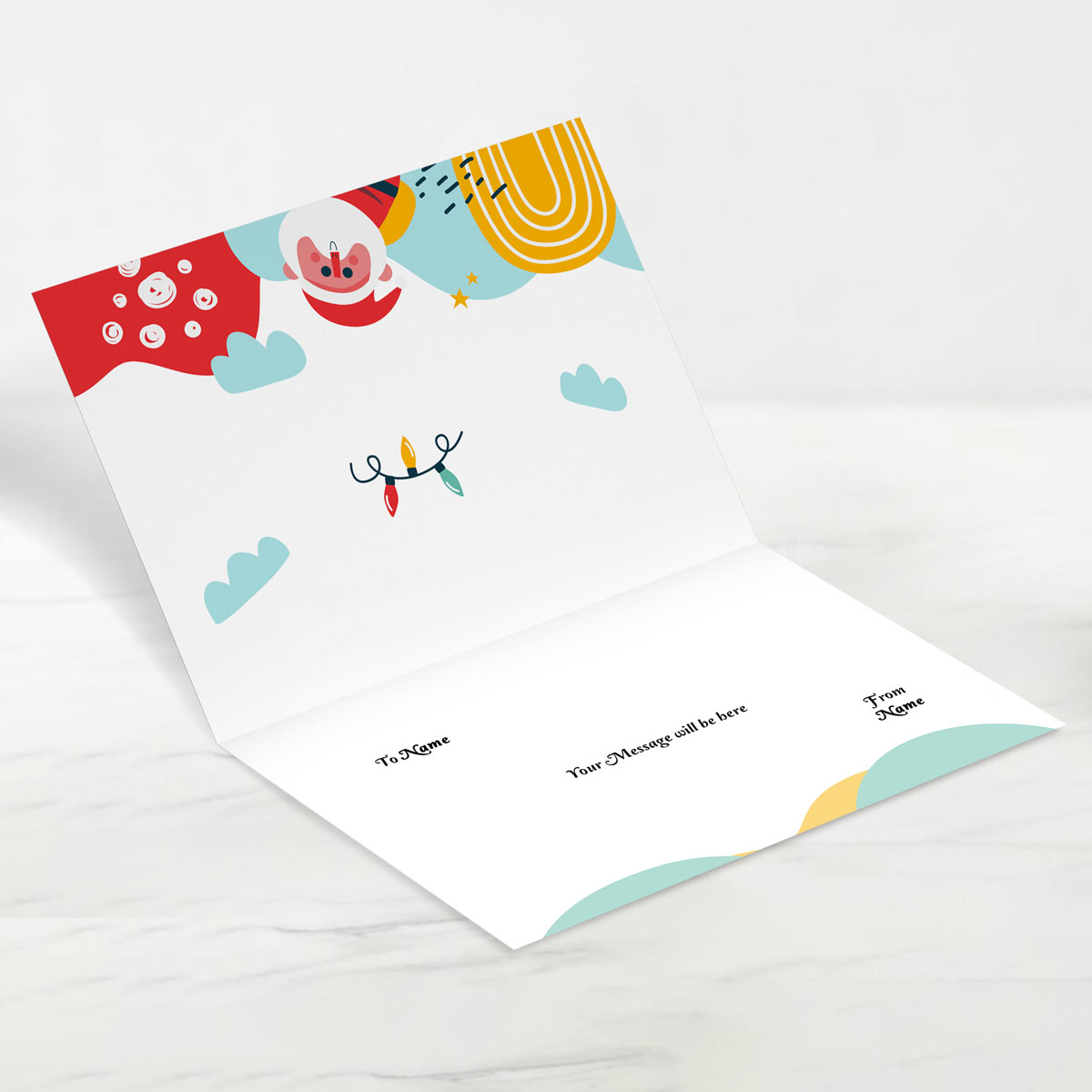 Topsy Turvy Santa Christmas Card-2