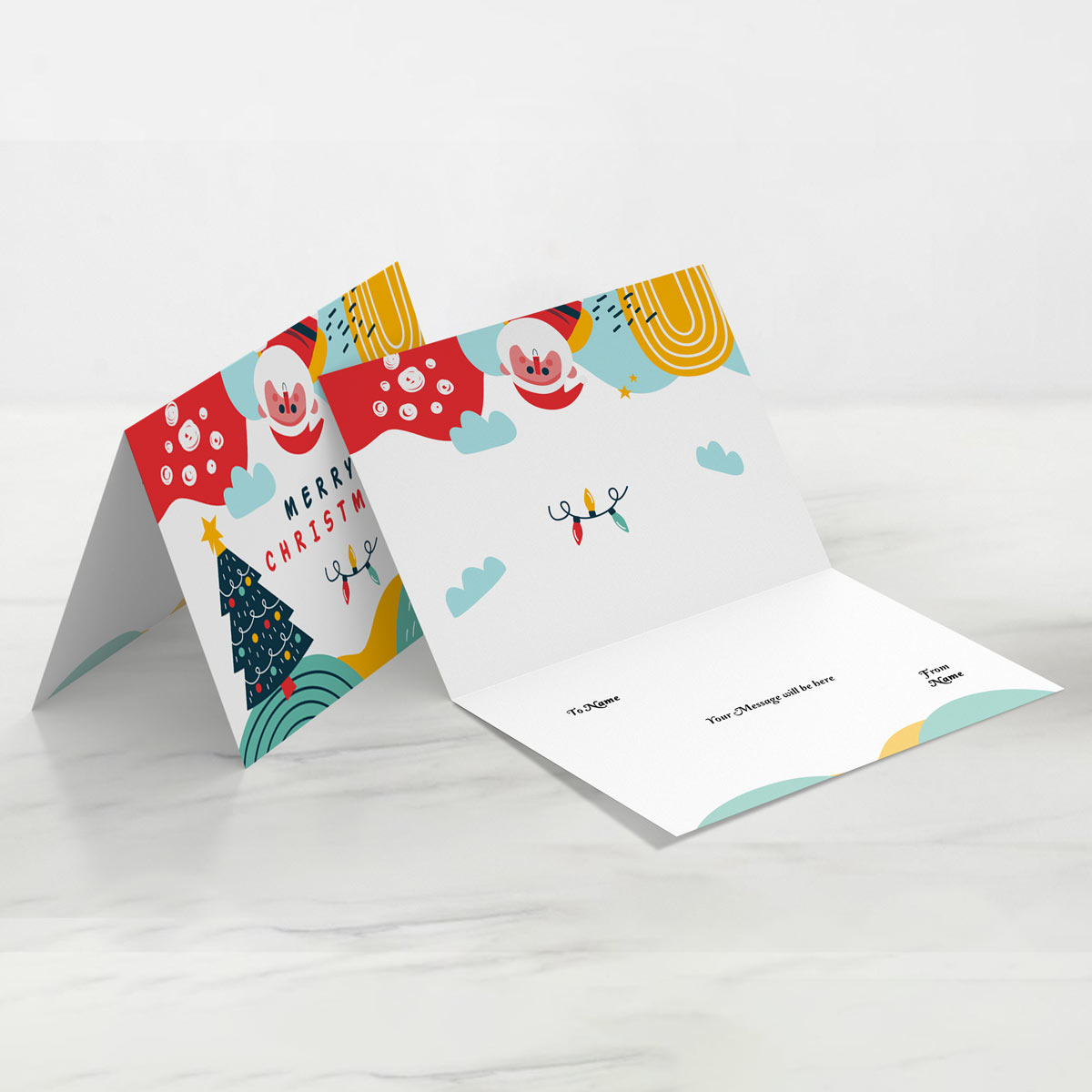 Topsy Turvy Santa Christmas Card-3