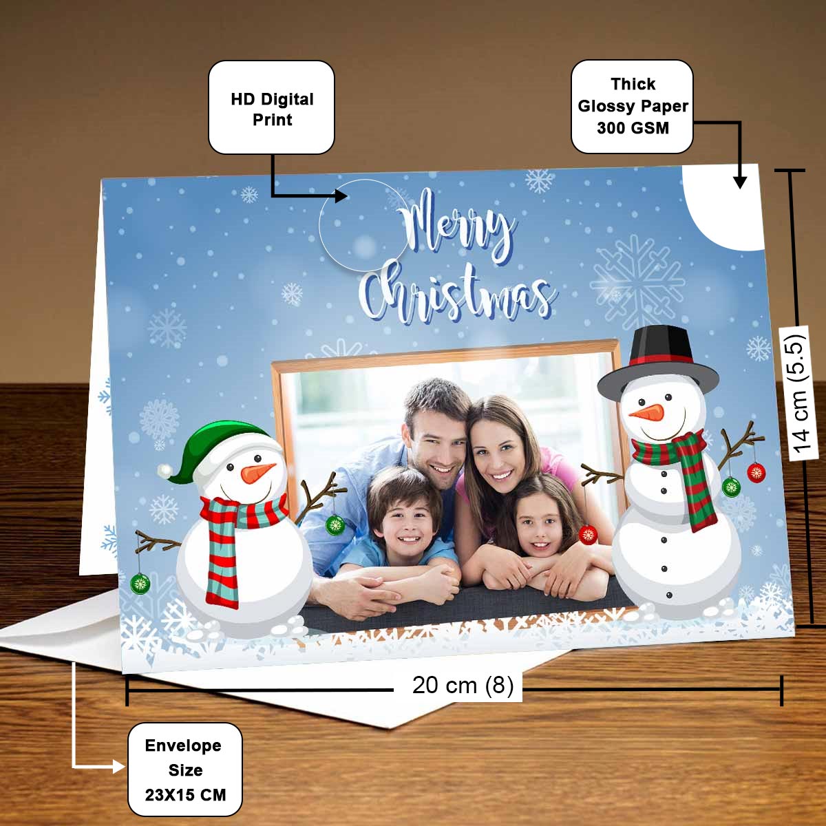 Personalised Family Photo Christmas Card-2