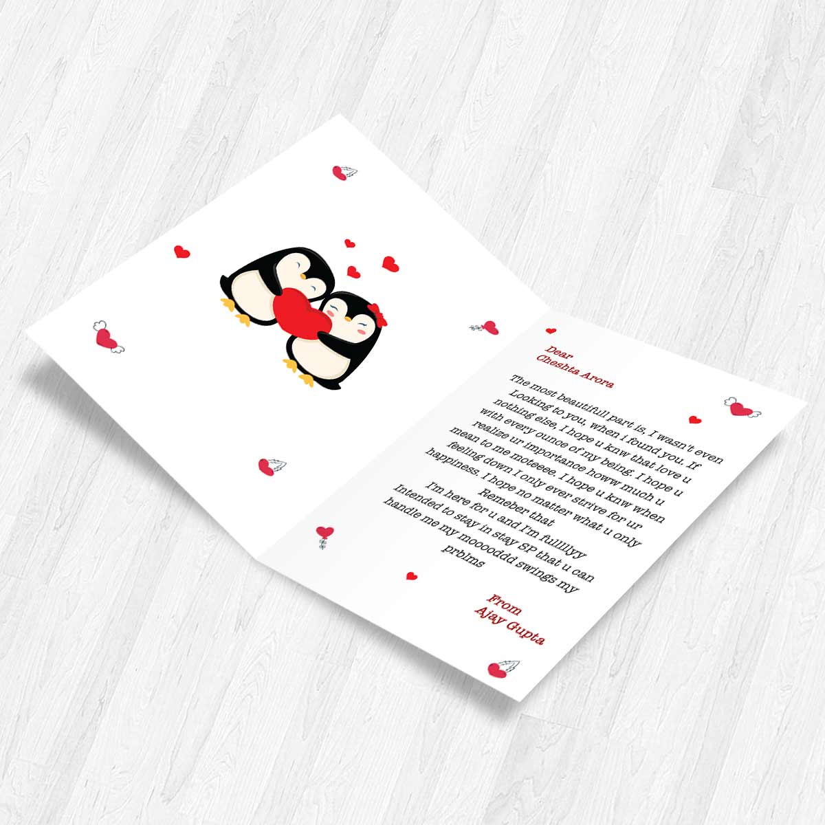 Personalised You're my Penguin Card-2
