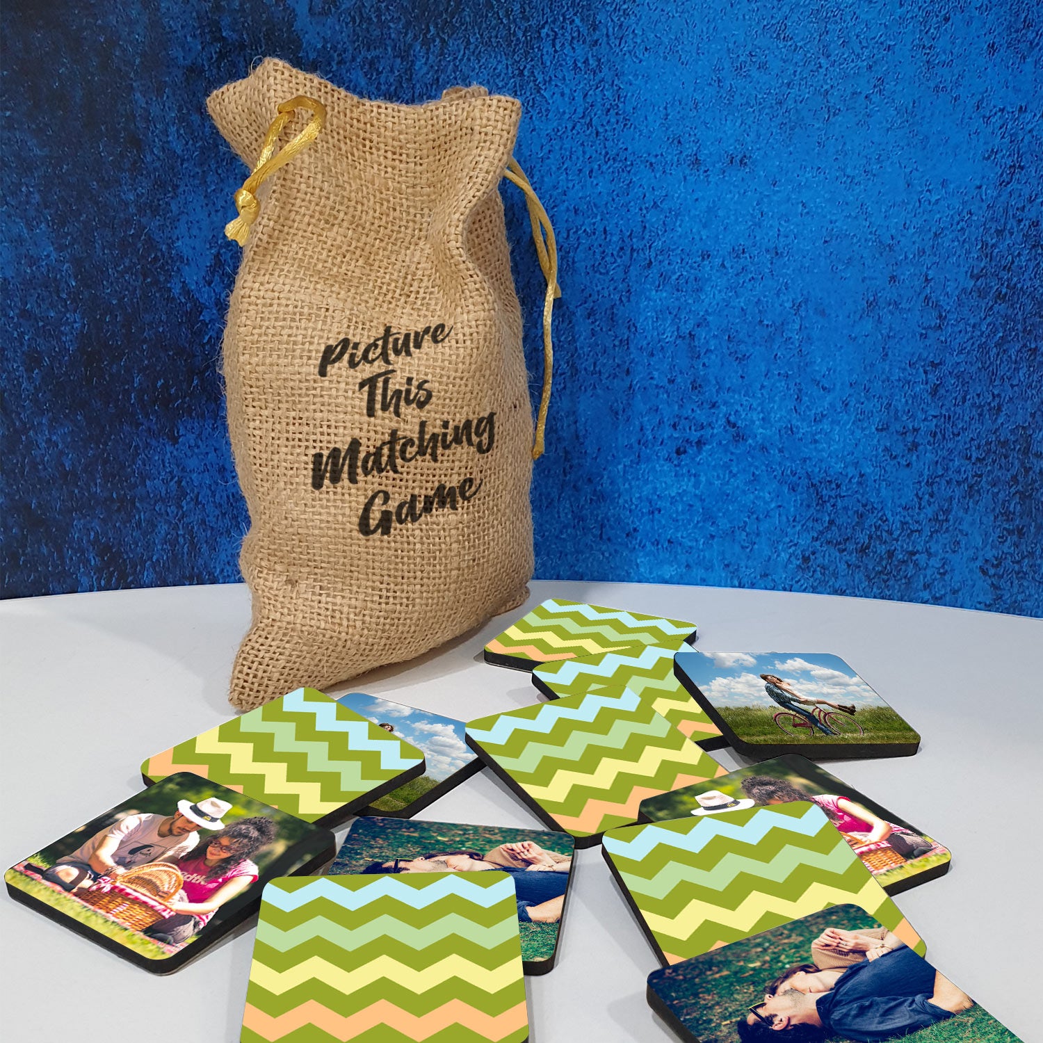 Personalised Photo Memory Game Triangle Wave