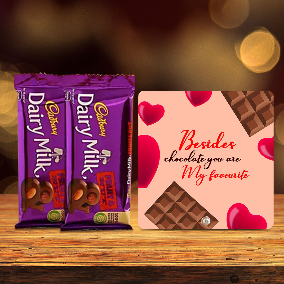 Besides Chocolate You are My Fav Keepsake with Cadbury Dairy Milk Gift Hamper-1