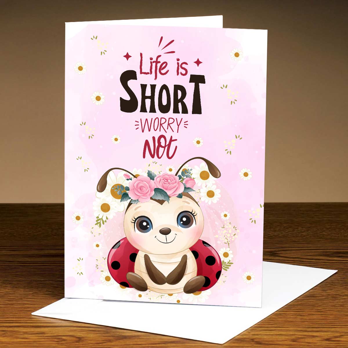 Personalised Why Worry Good Luck Card