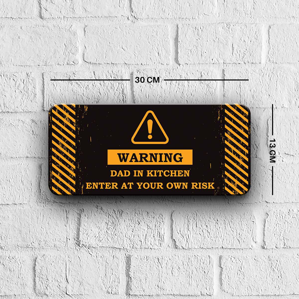 Warning! Dad In Kitchen Door Sign Gift For Dad 4