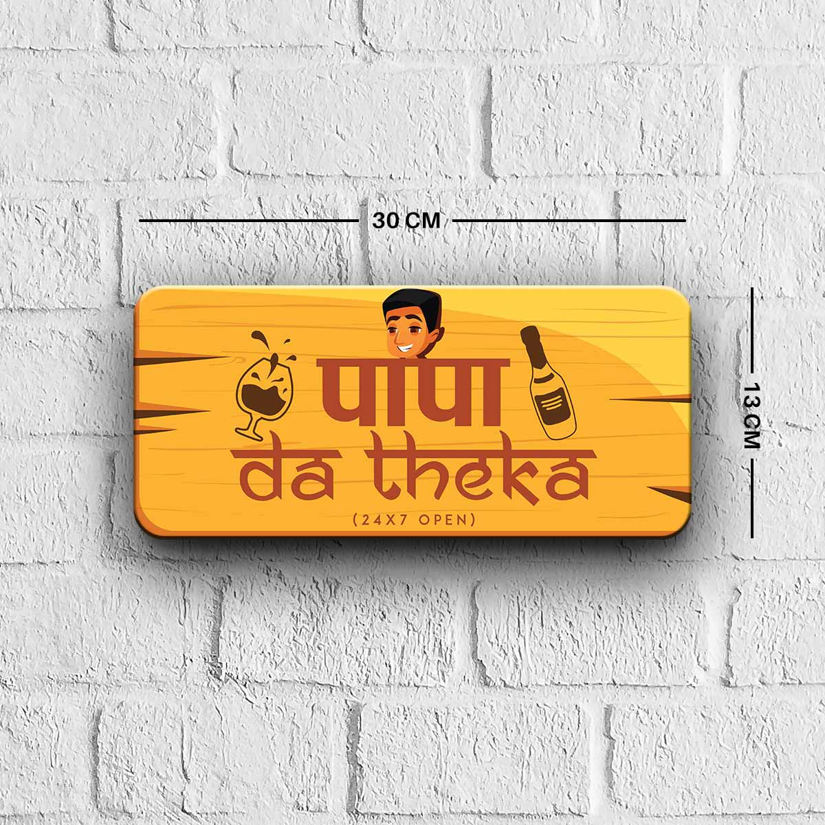 Papa Da Theka Door Sign Gift For Dad 4