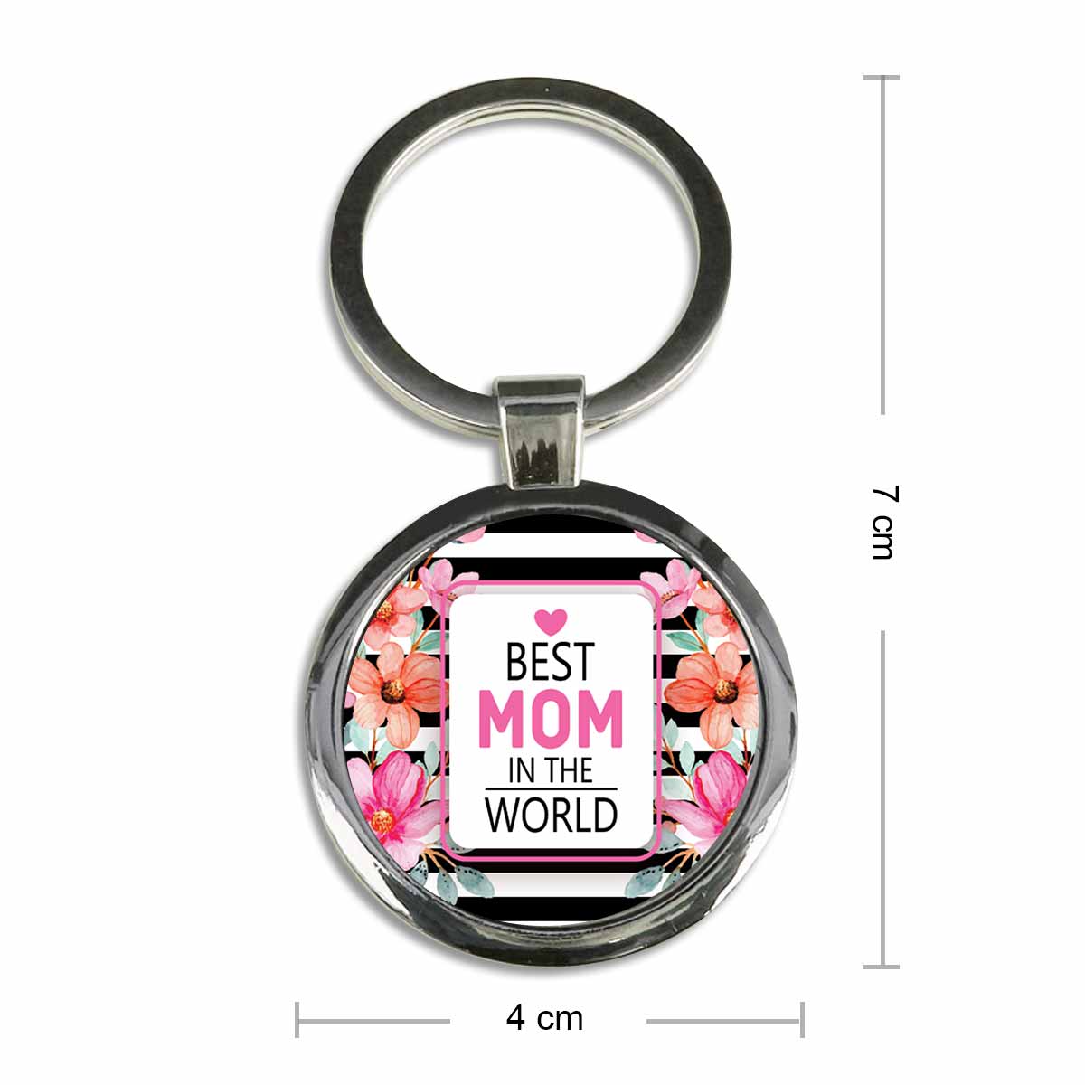 Best Mom In The World Metal Keychain Gift For Mother's Day 2